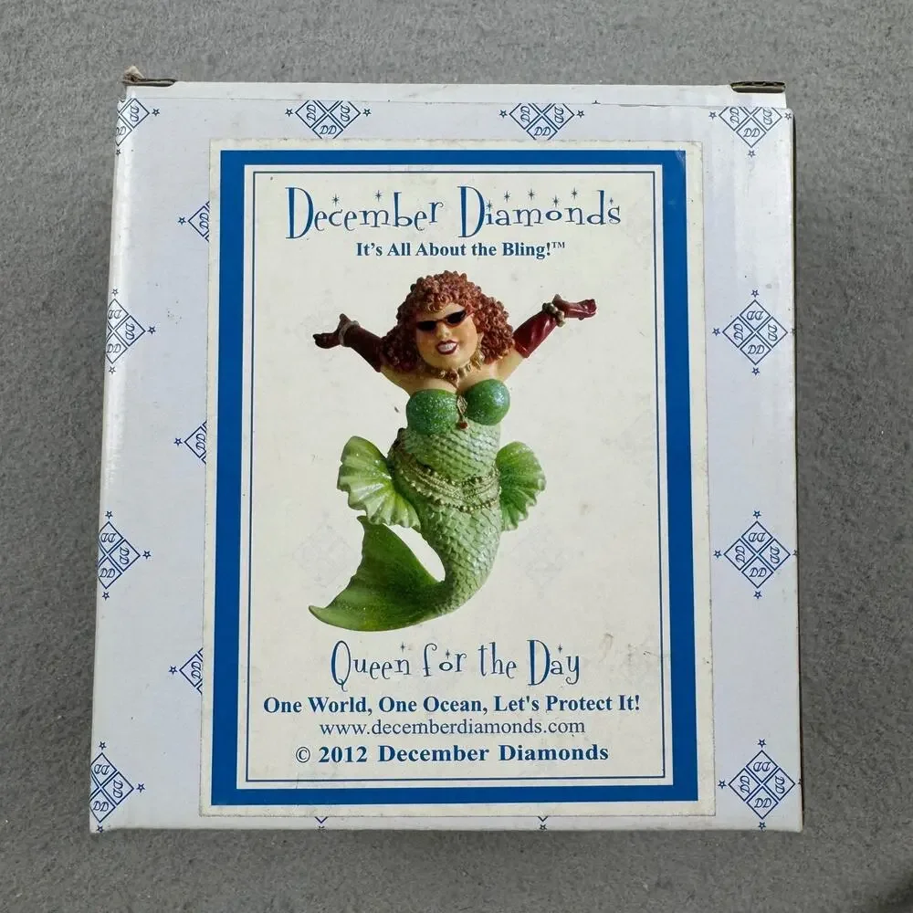 December Diamonds Retired Queen For The Day Mermaid 2012 Glitter 55-90784 Boxed